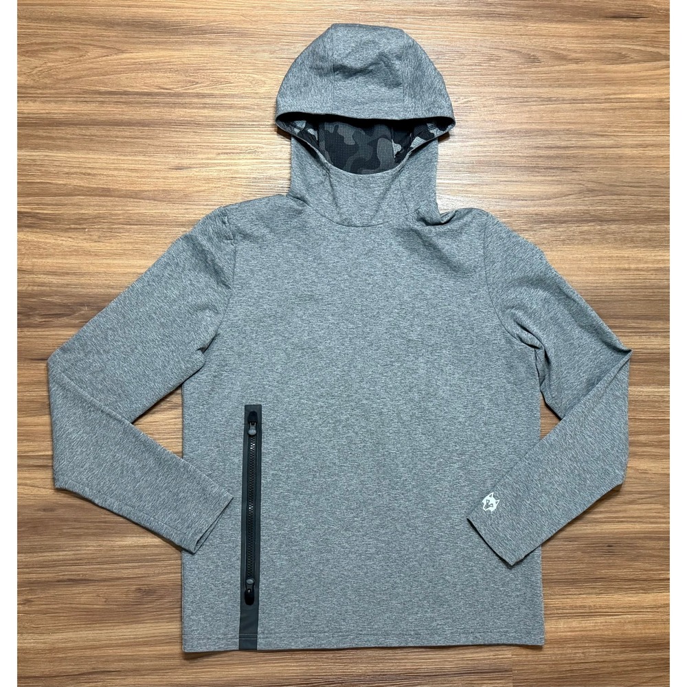 Greyson Clothiers Cokato Mens Gray Scuba Performance Hoodie Camo Lined Sz S